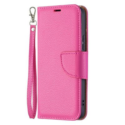For Samsung Galaxy S22 Solid Color Lychee Pattern Flip Leather Case with Card Slots & Stand Function