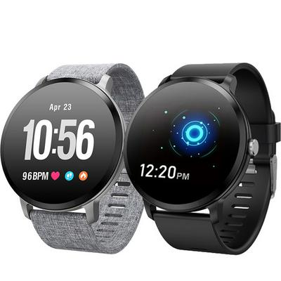 V11 Bluetooth 4.0 1.3" IPS Tempered Glass Heart Rate Blood Pressure Oxygen Monitor Multi-Sport Mode Men Women Smartwatch for iOS Android