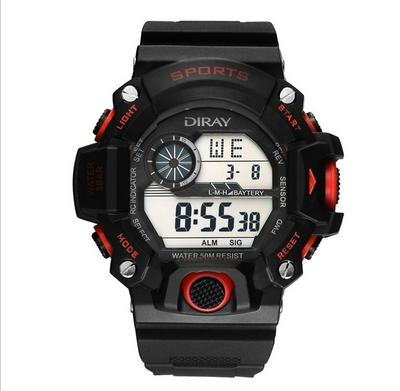 Noctilucence Steping Alarm Clock Male Student 50M Waterproof Sports Electronic Watch Youth Running Diving Men's Watch LED Outdoor  