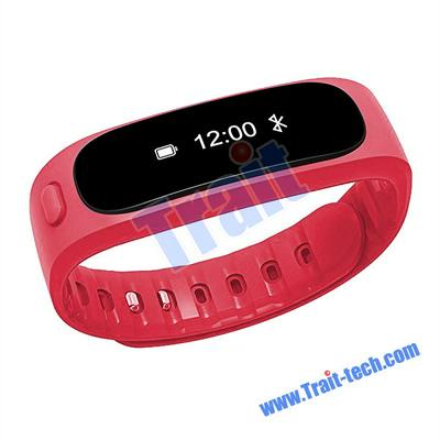 H9 Bluetooth Waterproof Smart Bracelet Wristband Sleeping Monitor Tracker Passometer for IOS Apple Android Phone - Red