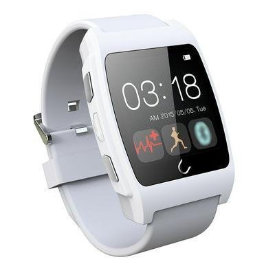 Built- in Heart Rate Monitoring Multi-language Bluetooth UX Smart Watch for Android IOS Smartphone - White