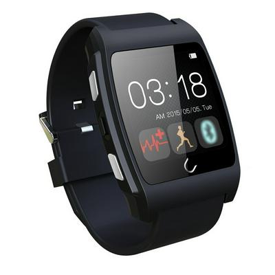 Built- in Heart Rate Monitoring Multi-language Bluetooth UX Smart Watch for Android IOS Smartphone - Black