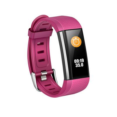 M200 Heart Rate Monitor Sport Watch 0.96'' TFT Bluetooth 4.0 Smart Watch Silicone Bracelet Blood Pressure Sleep Monitor - Rose Red