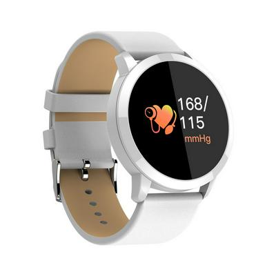 Q8 0.95 inch OLED Color Screen Watch Drink Reminder Call Reminder Blood Pressure Heart Rate Smart Watch for Android iOS - Silver