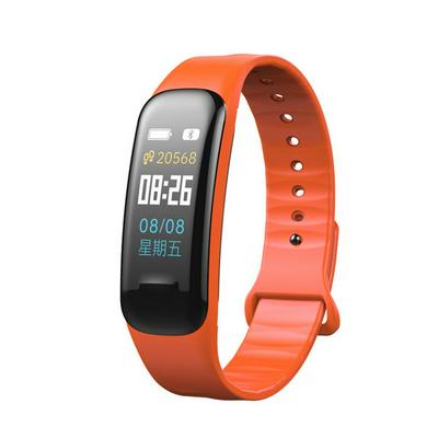 DE Colorful Display Screen Sports Monitor Smart Watch Wrist Band - Orange