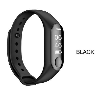 M3 Smart watch 0.87 "OLED Sport Smart Bracelet Blood Pressure Heart Rate Fitness Alarm Clock Step Tracker Bluetooth For iOS Android  - Black