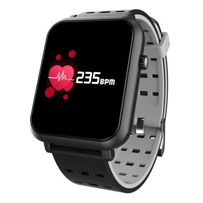 Q8mini Touch Screen Smartwatch Waterproof Blood Pressure Oxygen Monitor Heart Rhythm Sport Fitness Tracker Smart Watch - Black