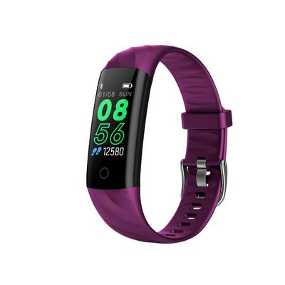 S5 Fitness Bracelet Ip67 Waterproof Smart Blood Group Pressure Heart Rate Monitor Color Bracelet Watch - Purple