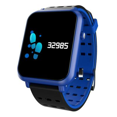 Q8mini Touch Screen Smartwatch Waterproof Blood Pressure Oxygen Monitor Heart Rhythm Sport Fitness Tracker Smart Watch - Blue