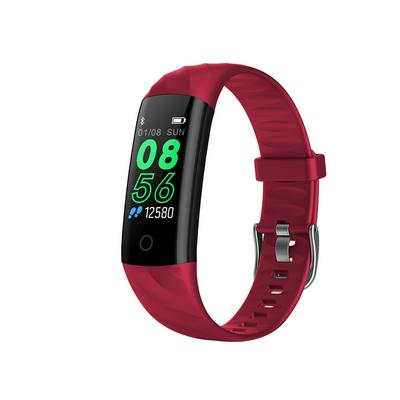 S5 Fitness Bracelet Ip67 Waterproof Smart Blood Group Pressure Heart Rate Monitor Color Bracelet Watch - Red