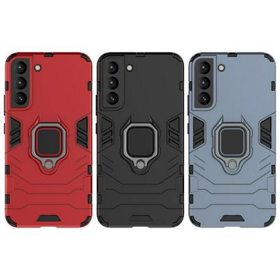 For Samsung Galaxy S22 Black Panther 2 in 1 Detachable Magnetic Attraction Shockproof with Stand Hard PC + Soft TPU Back Cover Case