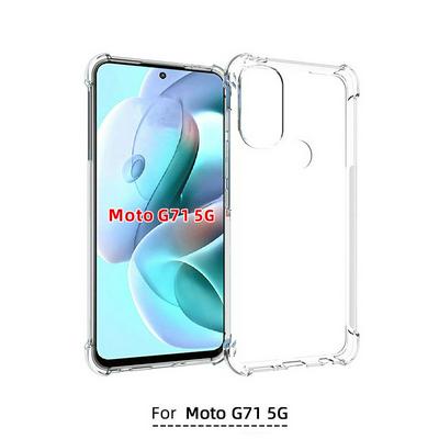 Anti-Fingerprint Non-Slip Waterproof Four Corners Shockproof Transparent Soft TPU Back Cover Protective Case for Motorola Moto G71 5G