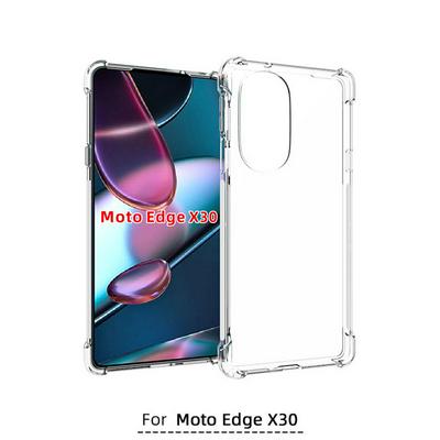 Anti-Fingerprint Non-Slip Waterproof Four Corners Shockproof Transparent Soft TPU Back Cover Protective Case for Motorola Edge X30