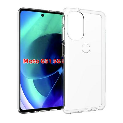 Precise Cut-Out Ultra Clear Flexible TPU Phone Cover Case for Motorola Moto G51 5G