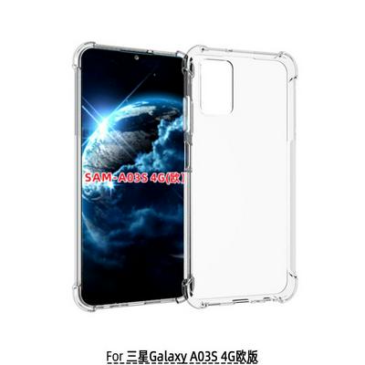 Anti-Fingerprint Non-Slip Waterproof Four Corners Shockproof Transparent Soft TPU Back Cover Protective Case for Samsung Galaxy A03S（EU）