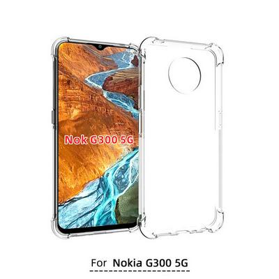 Anti-Fingerprint Non-Slip Waterproof Four Corners Shockproof Transparent Soft TPU Back Cover Protective Case for Nokia G300 5G