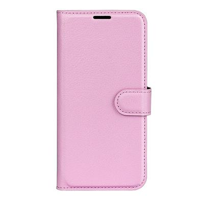For Motorola Moto G22 4G Solid Color Scratch Resistant Folio Flip Leather Case with Stand and Card Slots Function