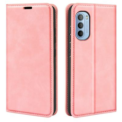 For Motorola Moto G31 4G Skin Feel Magnetic Attraction Flip Leather Wallet Case with Card Slot and Stand