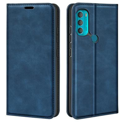 For Motorola Moto G71 5G Skin Feel Magnetic Attraction Flip Leather Wallet Case with Card Slot and Stand