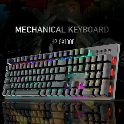 Suit for HP/ HP GK100F Mixed Cyan Axis Mechanical Keyboard Internet Cafe Esports CFL All Keys No Impact