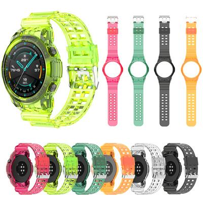 Silicone Bracelet For Huawei watch GT2 46MM Smart Watch Glacier Integrated Transparent Strap Wristband Replacement Accessories