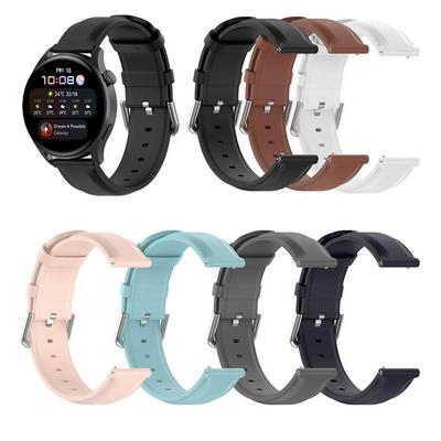 Watch Band Replacement 20MM/22MM Leather Watch Strap for Huawei Watch GT3 46mm/GT Runner/GT3 42mm Watch Accessories