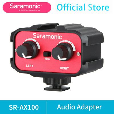 Saramonic SR-AX100 2 Channel Stereo Mono Audio Adapter Mixer Amplifier for DSLR Camera Camcorder Record Shooting Interview