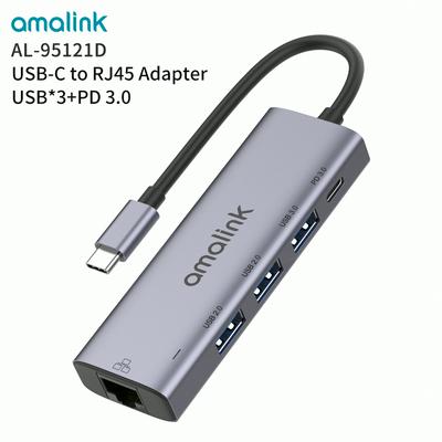 Amalink 5 in 1 Docking Station RJ45 Compatible With USB 3.0, 2,0 &amp; PD For Laptop Adapter PC Computer Hub By Macfactory.store