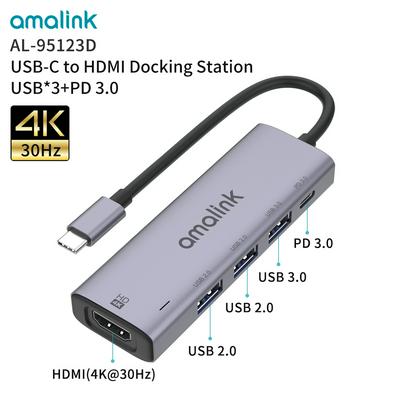 Amalink Type C to USB 3.0 Laptop Docking Station HDMI-compatible With USB 2.0 &amp; PD Charging For DELL Macbook By Macfactory.store