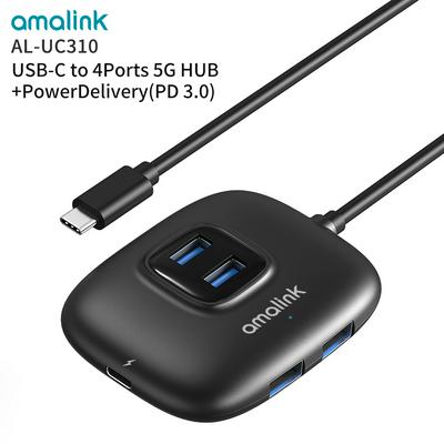 Amalink 5 in 1 Type C to USB 3.0 HUB 4 Port Multi Splitter Adapter With PD 3.0 Dock For Lenovo HUAWEI Xiaomi By Macfactory.store