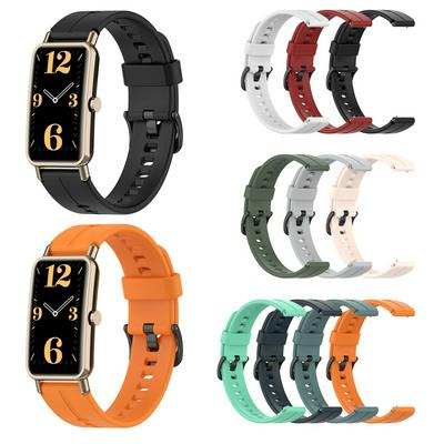 Silica Band for Huawei Watch Fit Mini 16mm Sport Watch Wrist Strap Loop Bracelet Replacement Waterproof Belt Sweatproof