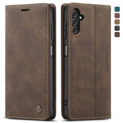 For Samsung Galaxy A13 5G Solid Color Flip Leather Case with Stand & Card Slot Function