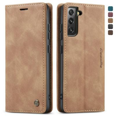 For Samsung Galaxy S22 Plus Solid Color Flip Leather Case with Stand & Card Slot Function