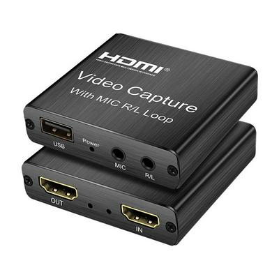 4K USB 2.0 HDMI-compatible Video Capture Card 1080p 30Fps Game Picture Video Grabber Recorder Box for OBS Live Streaming