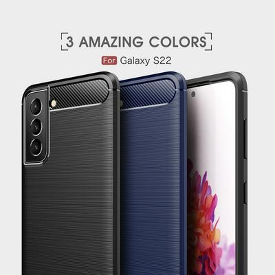 For Samsung Galaxy S22 Anti-fingerprint Non-Slip Brushed Texture Soft TPU Back Cover Case