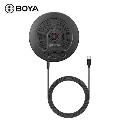 BOYA BY-BMM400 Desktop Conference Condenser Microphone with Speaker for 3.5mm TRRS Type-C Smartphone Tablet USB PC MP3 Video Mic