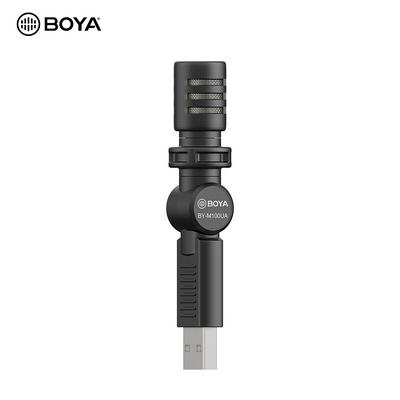 BOYA BY-M100UA USB Plug-in Miniature Microphone for Windows Mac Computer Desktop Laptop PC Live Stream Audio Video Recording Mic