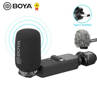 BOYA BY-DM100-OP Shotgun Microphone Type-C Omnidirectional Plug-in Digital Condenser Mic With Windshield Bag for DJI OSMO Pocket