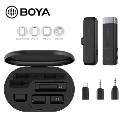 BOYA BY-WM3 2.4G Wireless Lavalier Microphone Condenser Interview Mic for Smartphone DSLR Camera Live Communication
