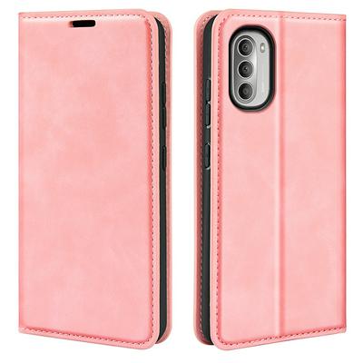 For Motorola Moto G51 5G Skin Feel Magnetic Attraction Flip Leather Wallet Case with Card Slot and Stand