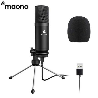 MAONO AU-A04TR USB Microphone Metal 192kHz/24bit Condenser PC Mic With Tripod for Podcast, Gaming, Recording, YouTube,Vlogging