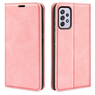 For Samsung Galaxy A73 Skin Feel Magnetic Attraction Flip Leather Wallet Case with Card Slot and Stand