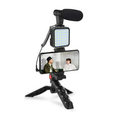 KIT-01LM Smartphone Video Mobile Phone Live Photography LED Light Mobile Phone Holder Tripod Vertical Microphone