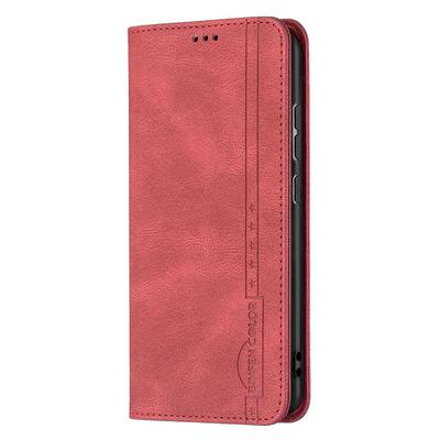 For Xiaomi 12 Magnetic Closure Anti-Theft Brush Protection BF08 Style PU Leather Phone Case 