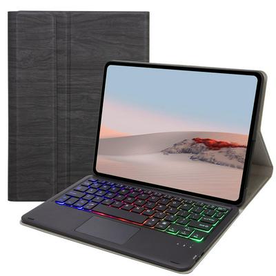 SFGO-AS is suitable for Microsoft Surface go/go2/go3 tree bark tpu shell with touch three-color backlight Bluetooth keyboard leather case