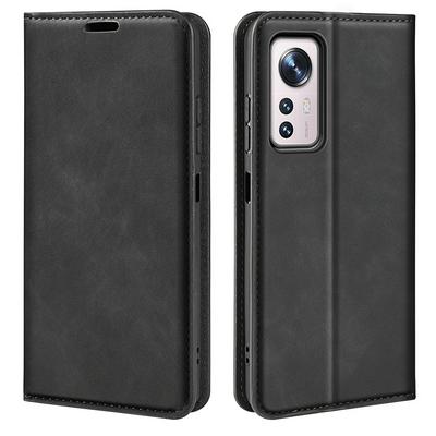 For Xiaomi 12 Pro Skin Feel Magnetic Attraction Flip Leather Wallet Case with Card Slot and Stand