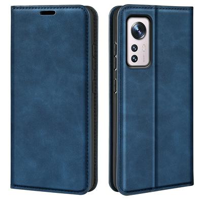 For Xiaomi 12 Skin Feel Magnetic Attraction Flip Leather Wallet Case with Card Slot and Stand