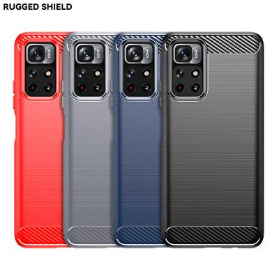 For Xiaomi Redmi Note 11 Ultra Thin Brushed Texture TPU Shockproof Military Grade Back Cover Case