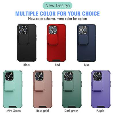 For iPhone 13 Pro Slide Camera Lens Protection 2 in 1 TPU+PC Anti-drop Back Cover Case