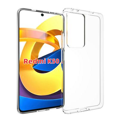 For Redmi K50 Transparent Shockproof Scratch Resistant Soft TPU Back Cover Case